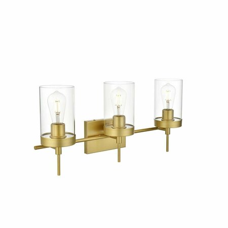 CLING 110 V Three Light Vanity Wall Lamp, Brass CL2952373